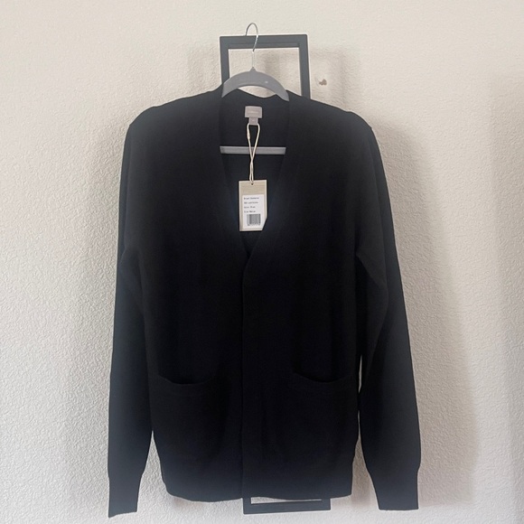 Elegant Black Men's Cardigan